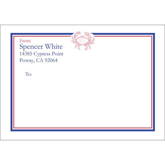 Crab Large Mailing Labels